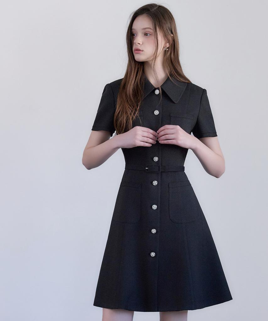Julie And Kara 26Hs Love By You Maya Summer Tweed Dress Black Wedding Guest Look Ceremony Look
