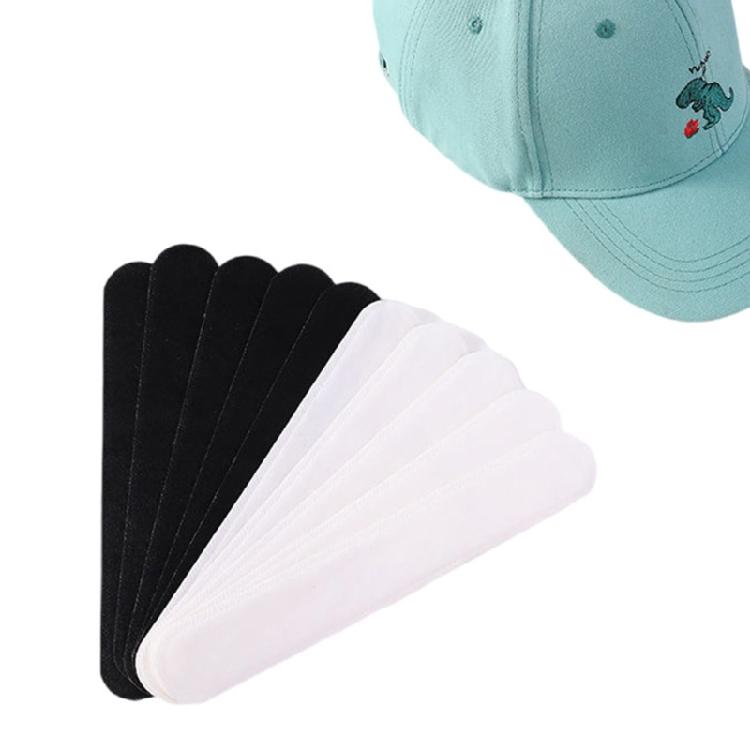 10PCS Cap Sweat Absorbers Not Residues Sticker Expendable Hat Sweat Guards Nonwoven Texture Suitable for Sports Hat