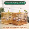 Indigo Throat Bamboo Square Birdcage for Lovebirds