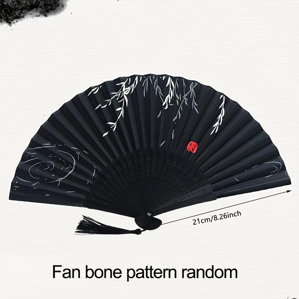 1pc-Elegant wooden folding hand fan favored by fans, favored by wedding parties and performances