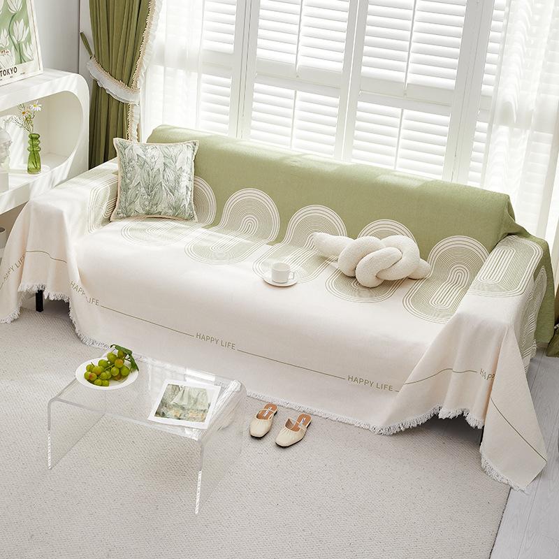 Chenille Boho Style Sofa Towel Dust-proof All-Season Universal for Living Room Camping Picnic Large Blanket Leisure Beach Towel