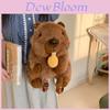 Marmota Plush Backpack With Zipper Closure For Kids And Teens Daily Use