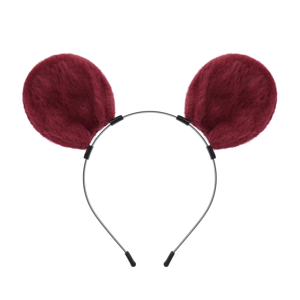 Halloween handmade plush simulated mouse ears cos animal ears and tail set cute animal ears headband headdress