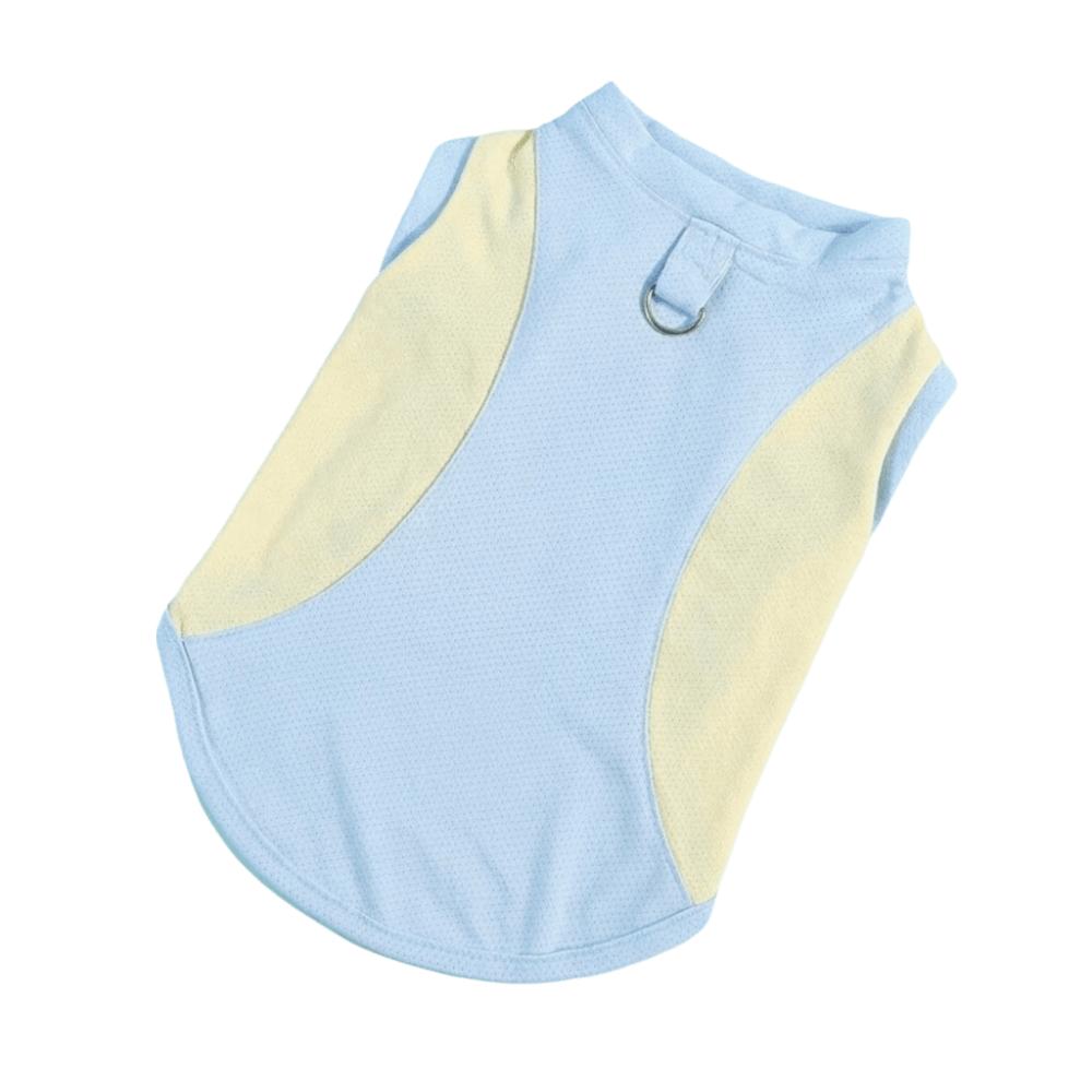 Comfortable Dog Cooling Vest Lightweight Pet Summer Clothes Dog Sun Protection Vest Hiking S синий