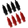8er-Pack 20A Isolierte Krokodilklemmen Elektrischer Stromkreis Test Test Krokodilklemmen(4 Rot+4 Schwarz)