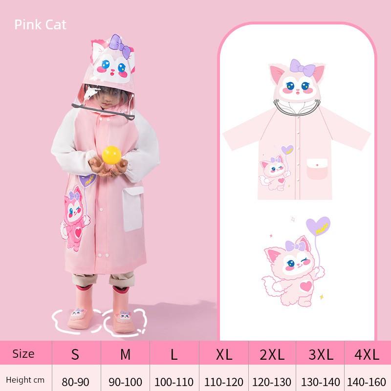 Children's Raincoat Baby Cartoon Shark Outdoor Waterproof Zipper Poncho for Boys and Girls Primary School Students Rain Gear for Men
