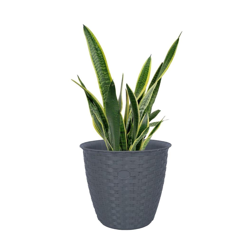 100% Virgin Plastic Round Pots for Plants|Unique Design|Indoor and Outdoor Flower Pot for Home/Office/Table/Garden