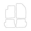 [BLM]FO019 Red - Set of Velour Floor Mats To Fit Ford Fiesta V MK6 Lift 2005-2008 - Red Trim