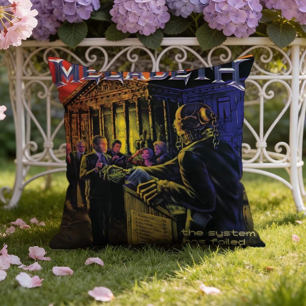 

Band M-Megadeths Cushion Cover Home & Car Dual-Scene Pillow Cover: Reversible for Premium Comfort 30cmx30cm
