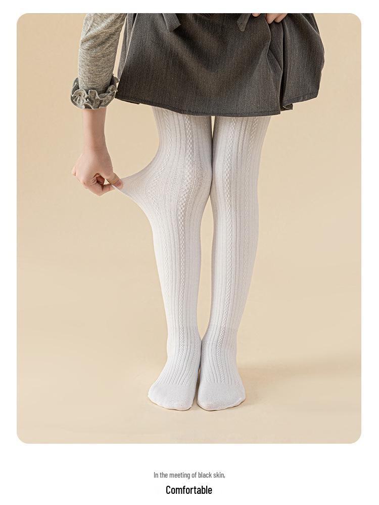 Czarne legginsy dziewczęce z podszewką z polaru - Cienkie, antypoślizgowe, na wiosnę/jesień.