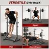 Heavy Duty Barbell Squat Rack Adjustable And Multifunctional Weight Power Stand For Home Gym Black