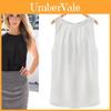 Chic Sleeveless Chiffon Tank Top Elegant Round Neck Pullover For Women