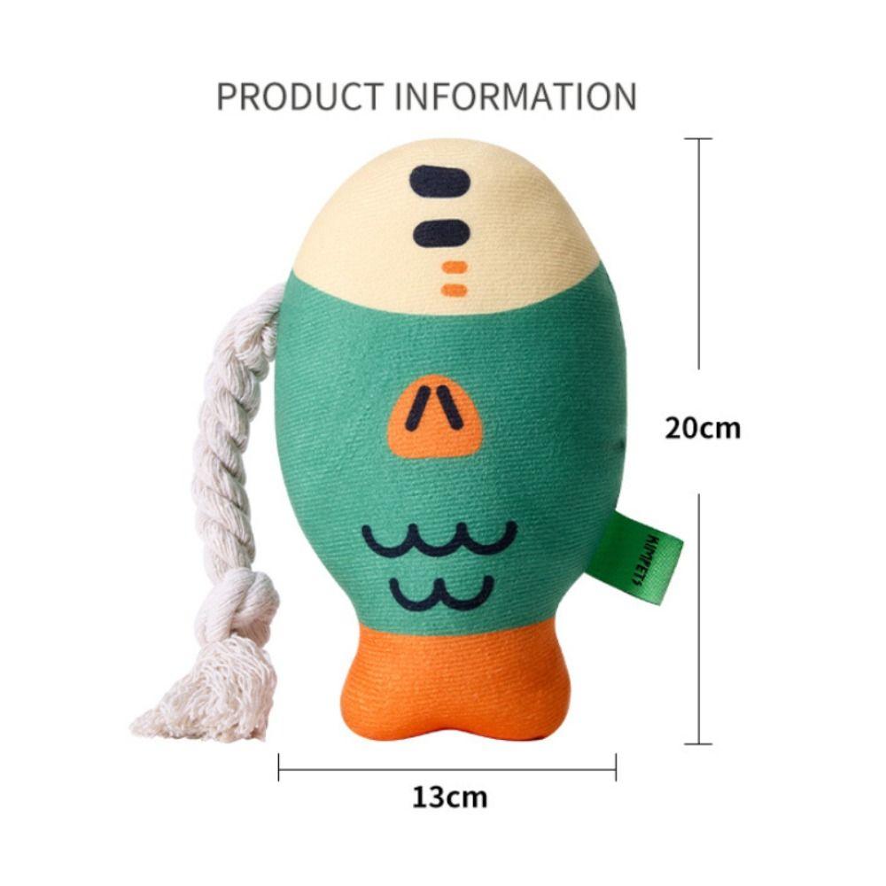 Fish Shaped Dog Squeaky Toy Plush Grind Teeth Toy Cute Chew Play Toy  for Relieve Boredom