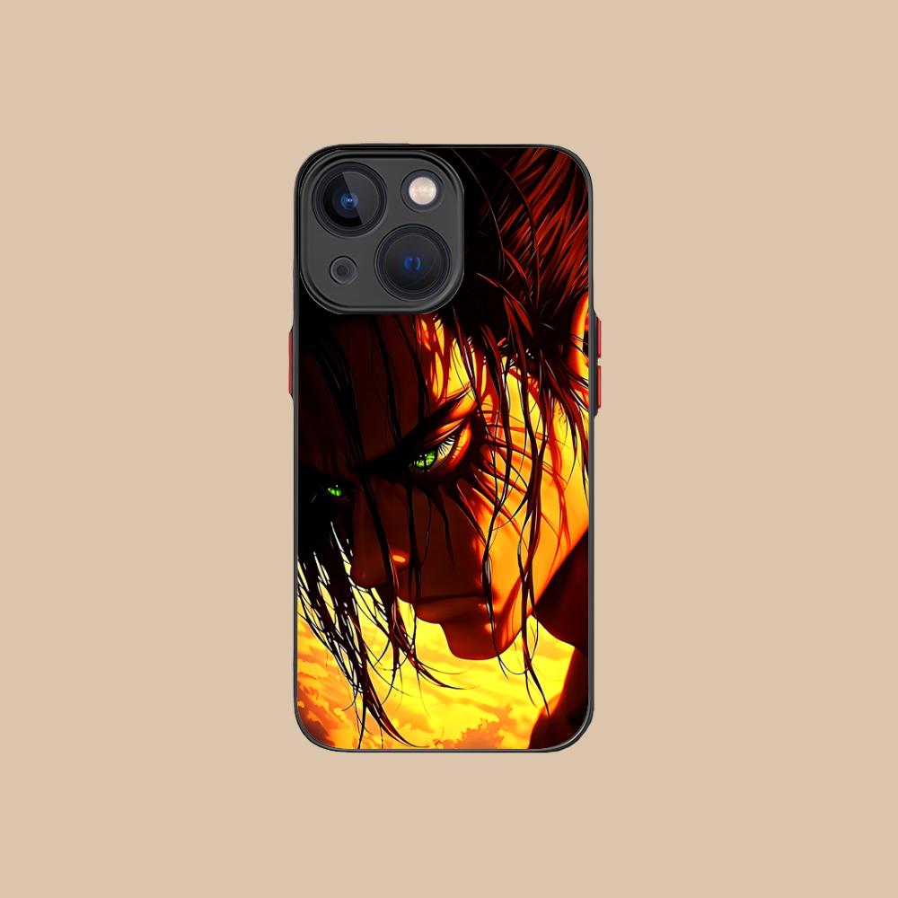 AOT Eren Mobile Cell Phone Case for iPhone 16 15 14 13 12 11 X XR XS 8 7 Pro Max Plus Mini Colour Printing Silicone Luxury Cover