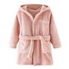 Flannel Cotton Kids Girls Hooded Bathrobe Letter Print Child Toddler Boys Bathing Towel Robe Cute Winter Baby Clothing Sleepwear