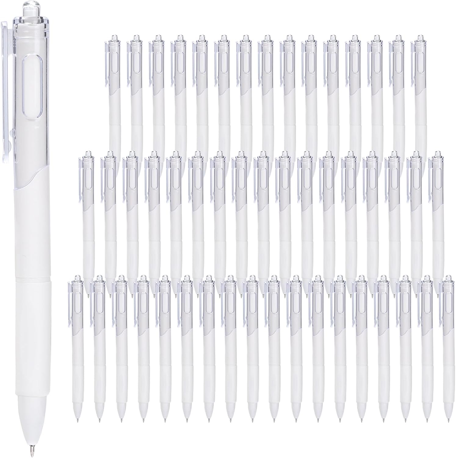 

50 pcs Neutral Pens, 0.5 mm Fine Tip Black Ink Gel Pens, office supplies,Retractable Ball Point Pen, for ues Students and Office