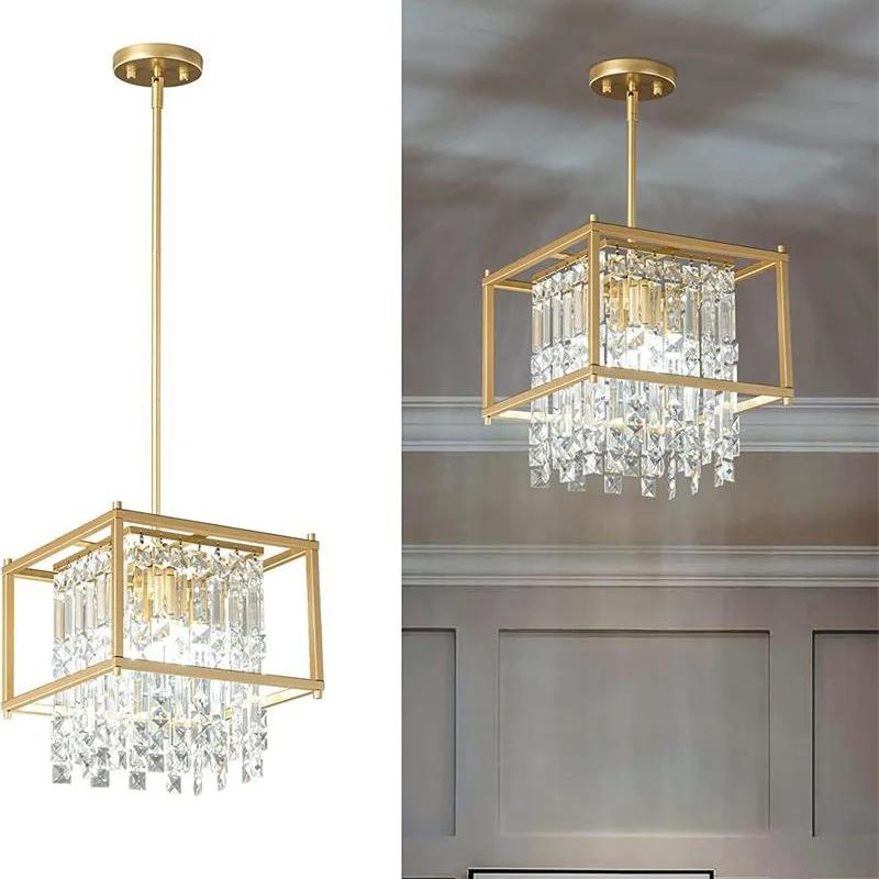 Modern minimalist luxury crystal chandelier K9 living room dining room ceiling light Nordic creative home lighting fixtures