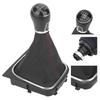 PU Leather Gear Shift Knob with Dustproof Cover Boot 6 Vitesses