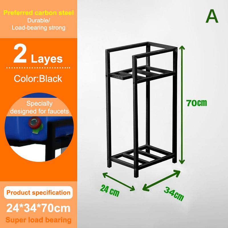Floor Standing Water Dispenser Stand 2/3 Tier Water Bottle Jug Holder Heavy Duty Water Cooler Jug Storage Rack