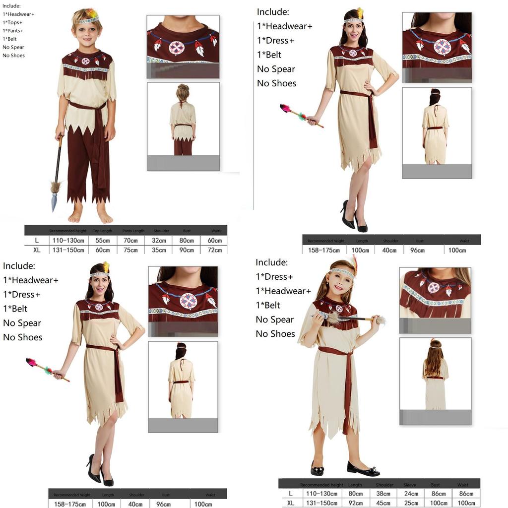 Elegant Women Tassel Indian Costume Authentic Native America Halloween Outfit