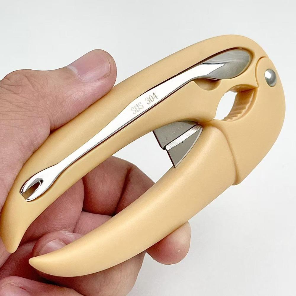 4 Stück/Set Professioneller Krabbenschalenöffner Edelstahl Krabben Essbesteck Set Krabbenknacker Set Abendessen