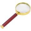 10X Handheld Magnifying Glass Reading Magnifier with Wooden Handle