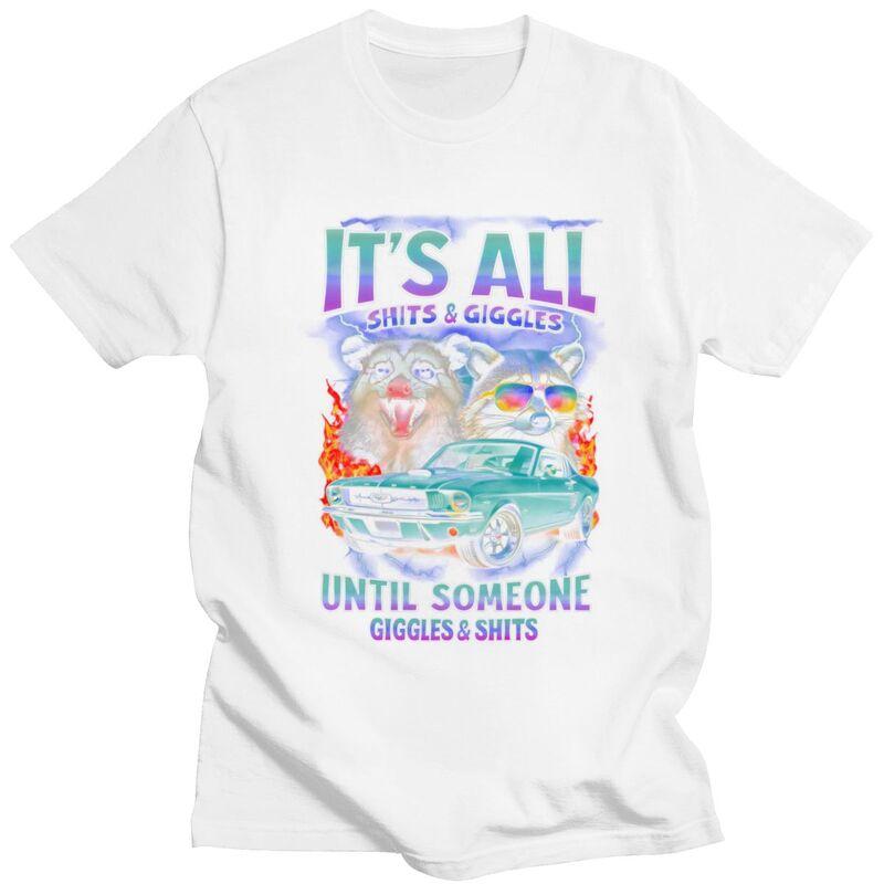 Shits And Giggles Car Meme T Shirt Men Women Short Sleeve Tshirt Streetwear Casual Graphic Tee Tops100 Cotton Slim Fit Clothes