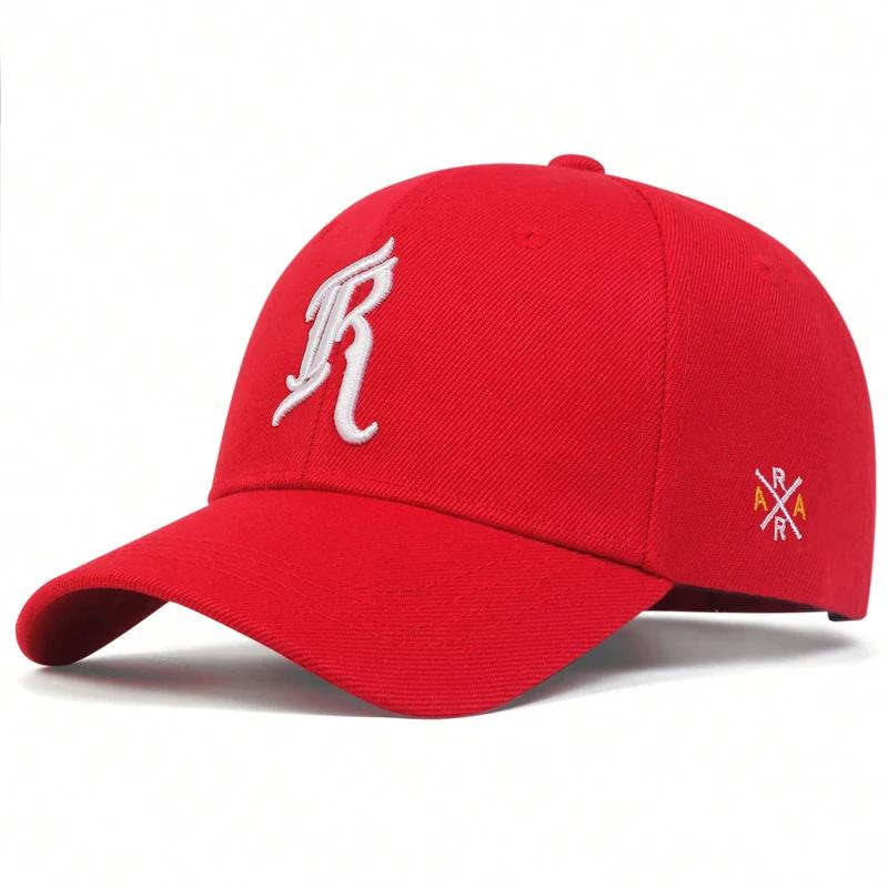 Unisex R Letter Embroidery Baseball Caps Spring and Autumn Outdoor Adjustable Casual Hats Hip Hop Hat Sunscreen Hat Sports Cap