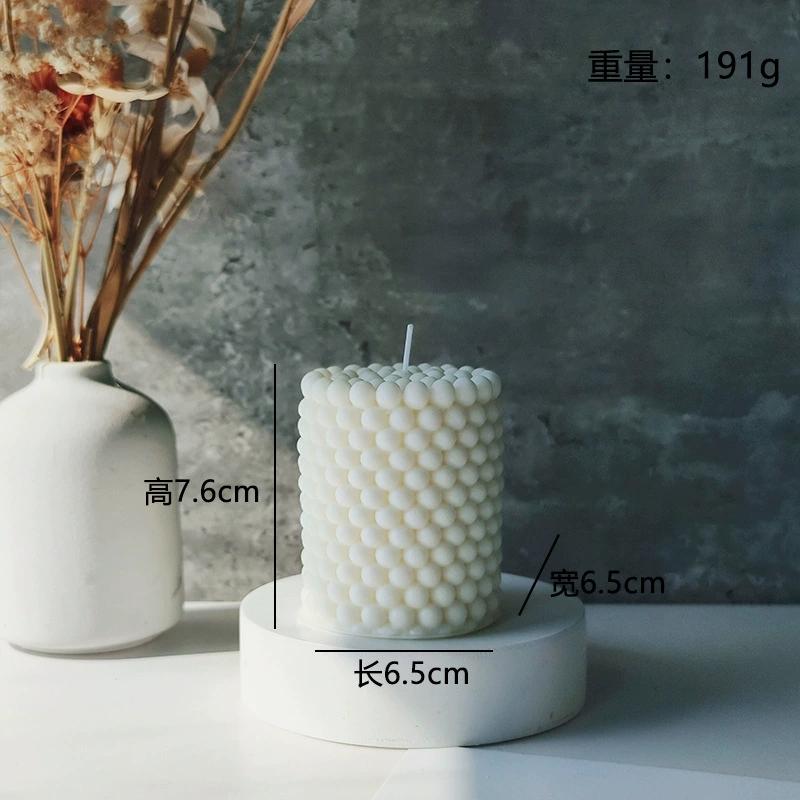 1Pc Handmade Bubble Soy Wax Candle - Nordic Geometric Ball Scented Candle, Home Decor Ambience Craft Gift
