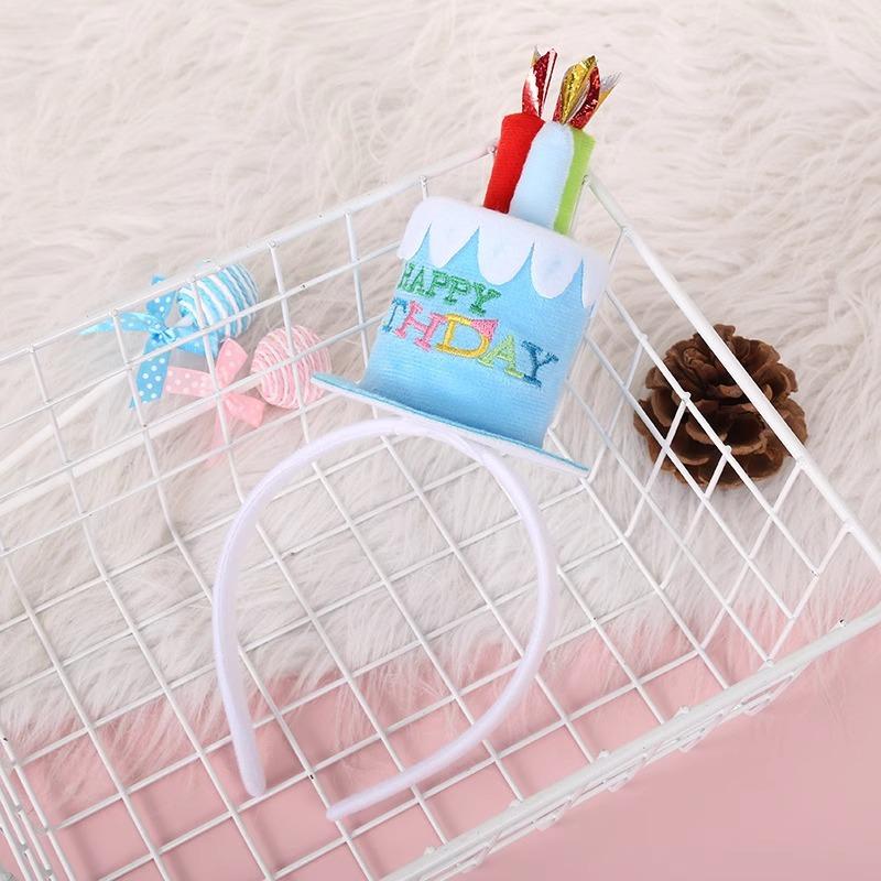 Birthday Cake Candle Headband Baby Children'S Birthday Party Hat Photo Props Scene Dress Up