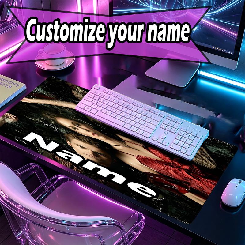 Custom Name Personalized horror theme Pattern Mousepad, Laptop PC Desk Mat, Decorative Desk Mat for Home Keyboard Pad Gift