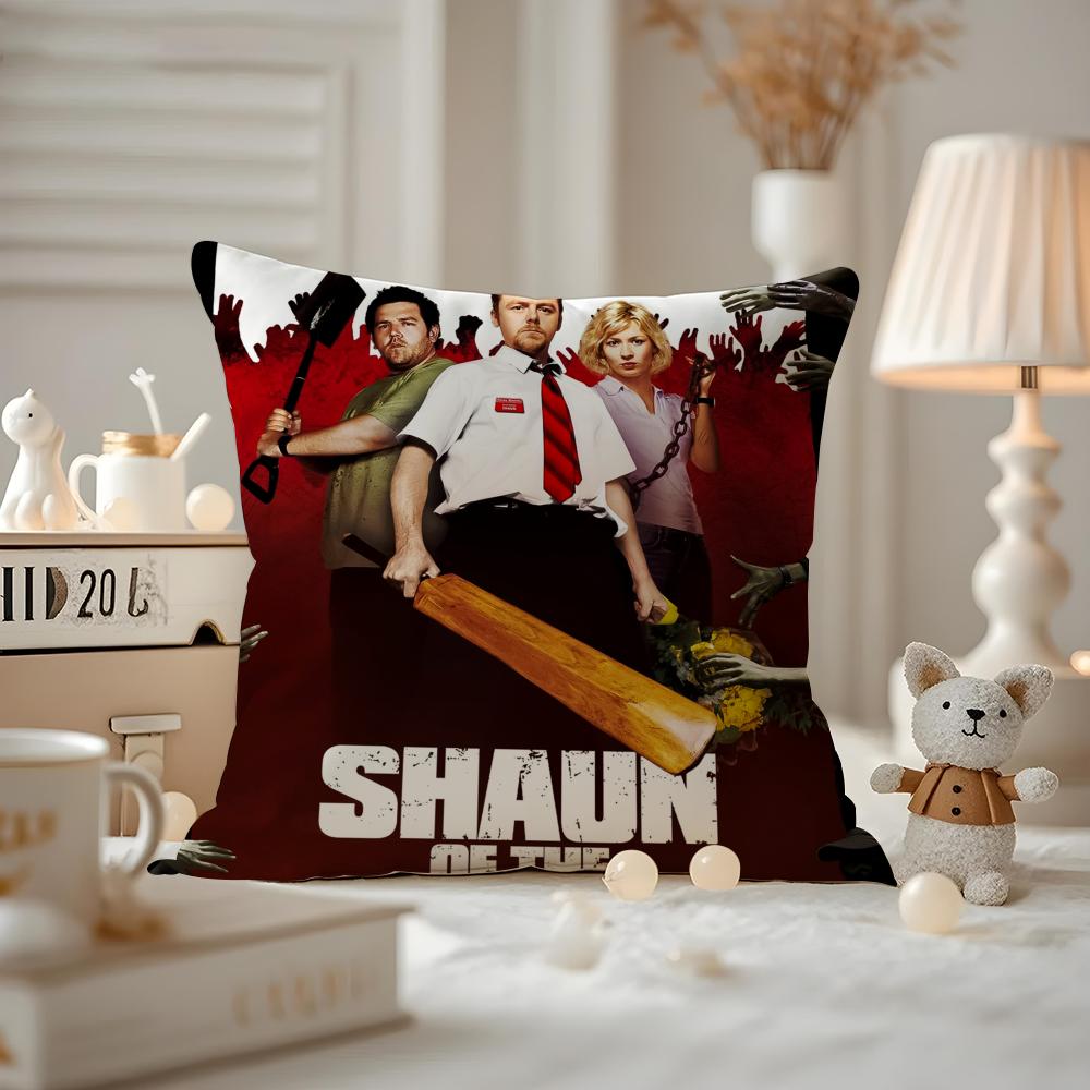 Shaun Of The Dead Cushion Cover Pattern Printed Pillowcase For Living Room Sofa Cushion Cover & Bedroom Decor