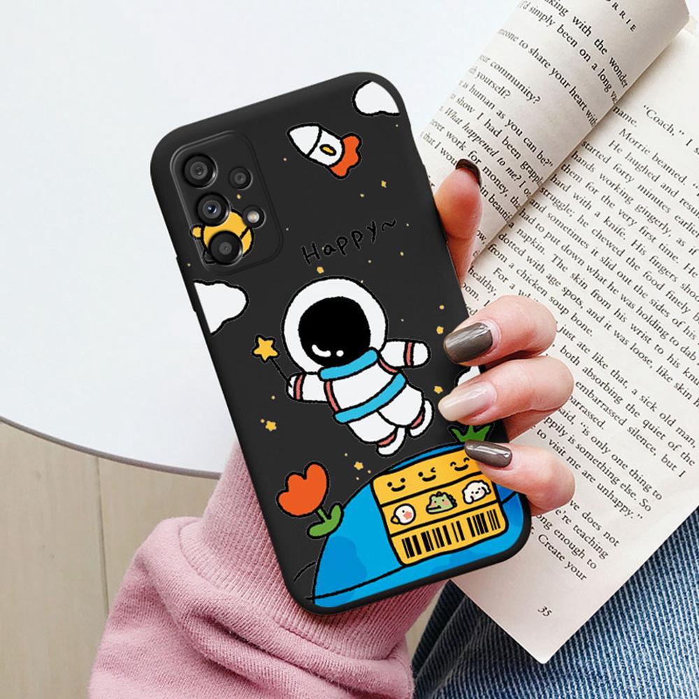 Phone Case Space Astronaut Star Pattern For Samsung Galaxy A53 A52 A32 S9 S10 Plus S10e Note 10 Lite Silicone Shockproof Cover