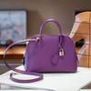 Womens Genuine Leather Epsom Shell Handbag Top Handle Shoulder Crossbody Bag