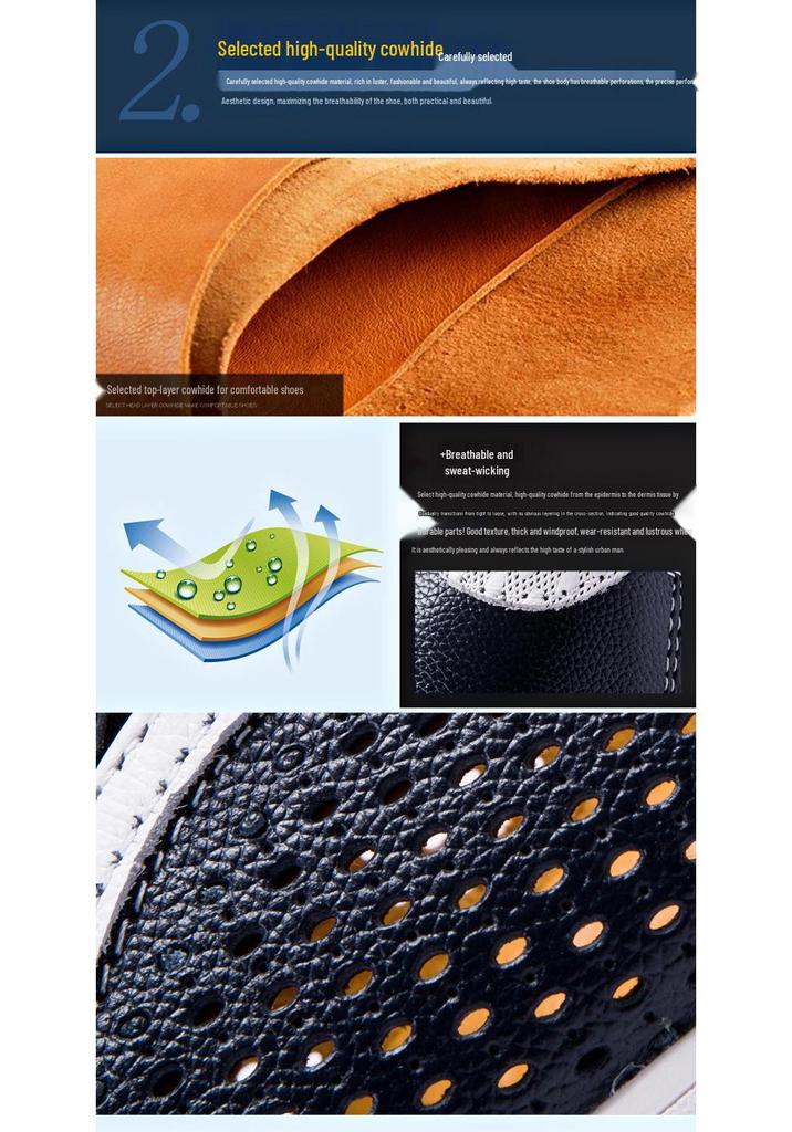 Genuine Leather Breathable Loafers for Men - Summer Slip-on Driving Shoes