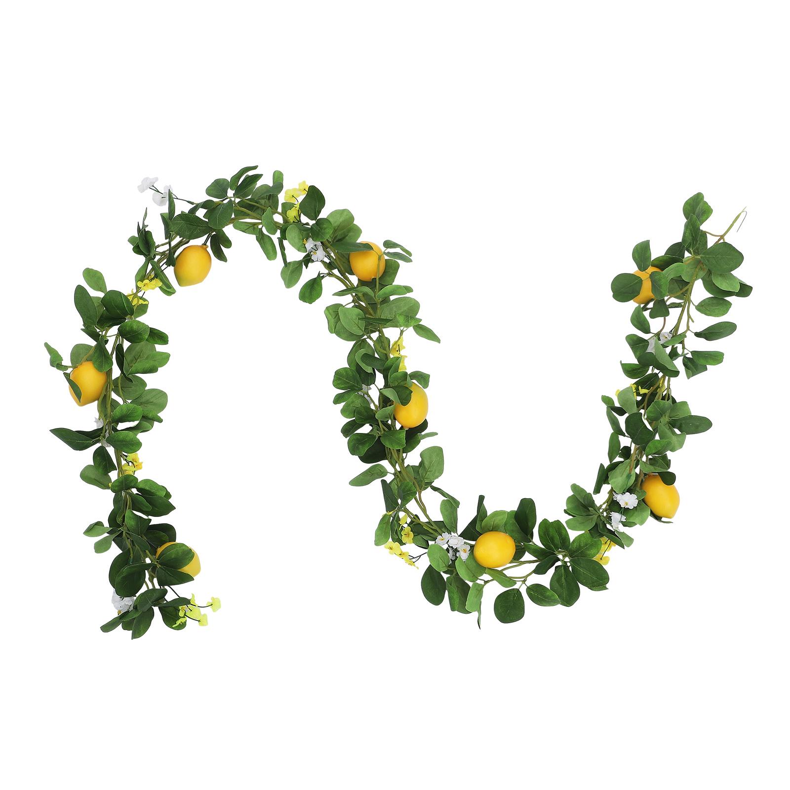 

Artificial Lemon Garland Spring Fruit Garland with Lemons for Front Door Home Kitchen Party Wedding Decor 6.6ft