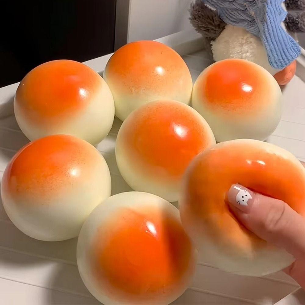 Round Blocks Filled Crispy Squishy Shapeable Sensory Fidget Ball Mini Bread Squishy Student
