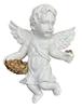 YRO Angel Wall Decor, Cute Relief Angel Cupid Resin Wall Decor Ornament (Fruit Basket Waist)