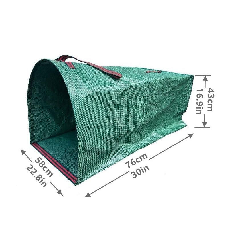 Large‑capacity Foldable Garden Leaf Bag Semi‑circular Opening Yard Waste Storage Sack for Outdoor Gardening