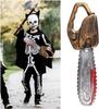 Realistic Fake Chainsaw Prop - Plastic Halloween Toy with Blood Effects, Creepy Prank Decor for Haunted House Parties