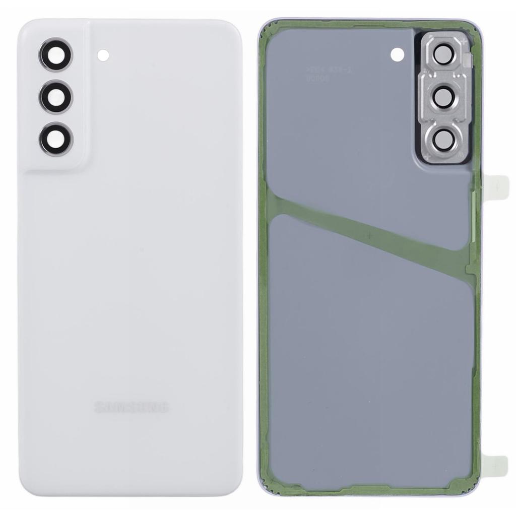 For Samsung Galaxy S21 FE 5G OEM Battery Housing with Adhesive Sticker+Camera Lens Cover