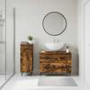 2 Piece Bathroom Cabinet Set HAARLEM Smoked Oak