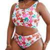 2025 Plus Size Print Sling Swimsuit - Women's Beach Bikini