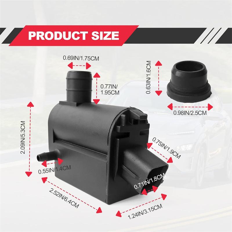 98510-1W000 3Pins Windshield Washer Pump Motor For Hyundai Santa Fe Elantra Accent Kia Rio Forte Spectra Soul Sorento