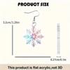New Year's New Ice Cream Color Gradual Change Snowflake Acrylic Earrings 2025 Retro Literary Winter Atmosphere Earrings