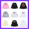 Mens Loose Fit Cotton Long Sleeve T-Shirt With Letter Print Streetwear Casual Top