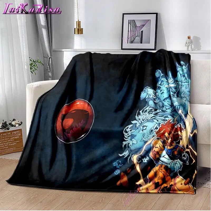 Thundercats Throw Blanket Cartoon Soft Cover Lightweight Warm Cartoon Blankets for Kidsroom Bedroom