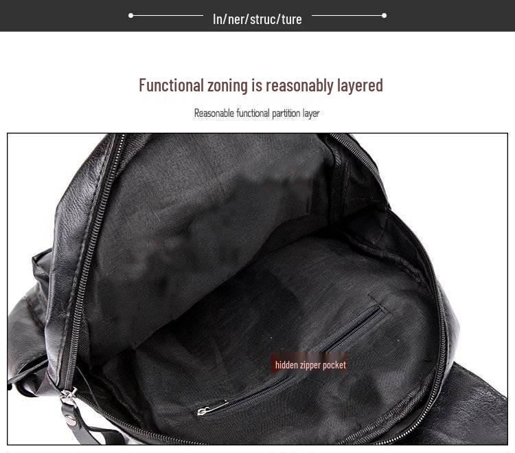 Autumn/Winter Double Shoulder Bag: Women's Soft Leather School Bag, Korean Style Handbag & Backpack