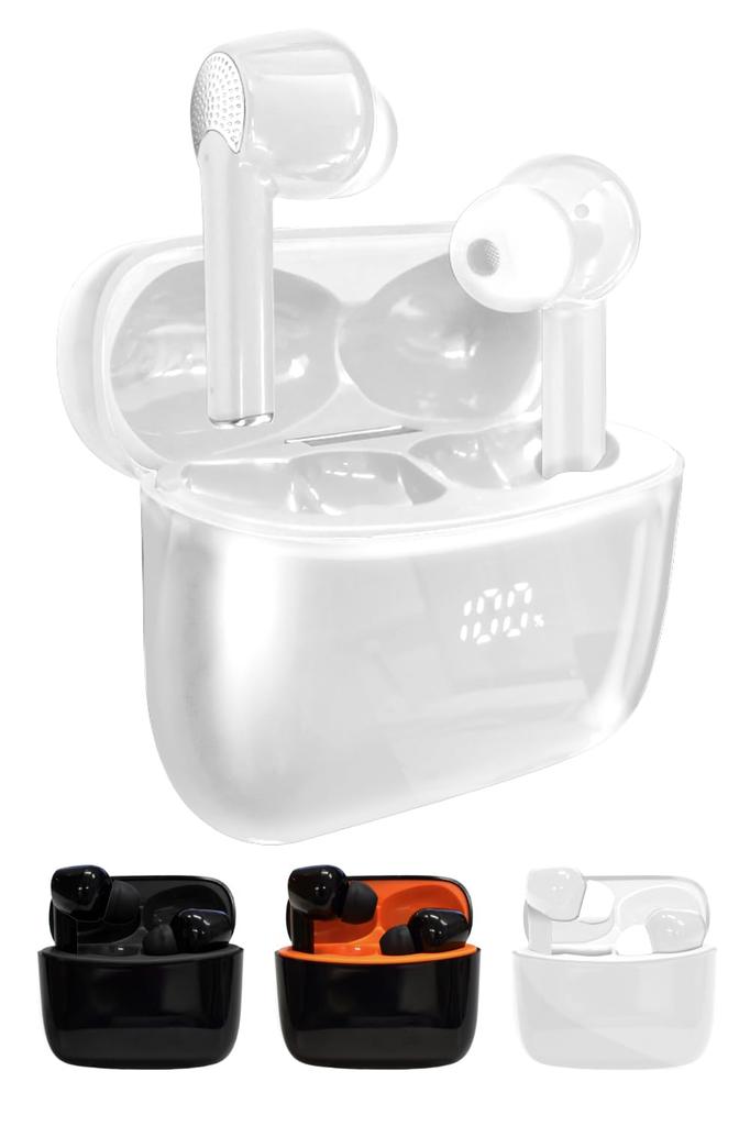 Shizukawill Earphones Bluetooth Wireless Earphones Compatible with iPhone Compatible with Android Noise Canceling Automatic Pairing Bluetooth Wireless