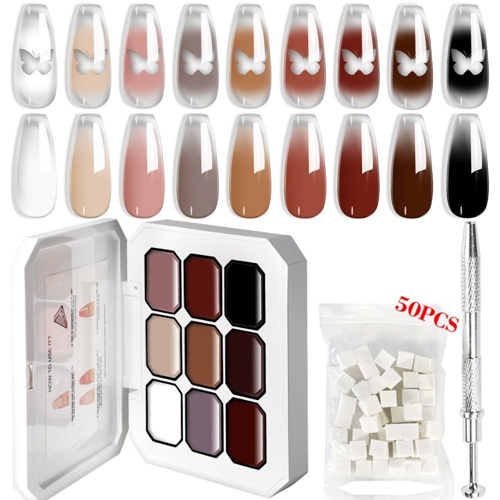 Sponge pentru Nail Art Foarte Saturat Gel cu Pigment Culoare 4/9/12 Culori pentru Unghii DIY Nail Art